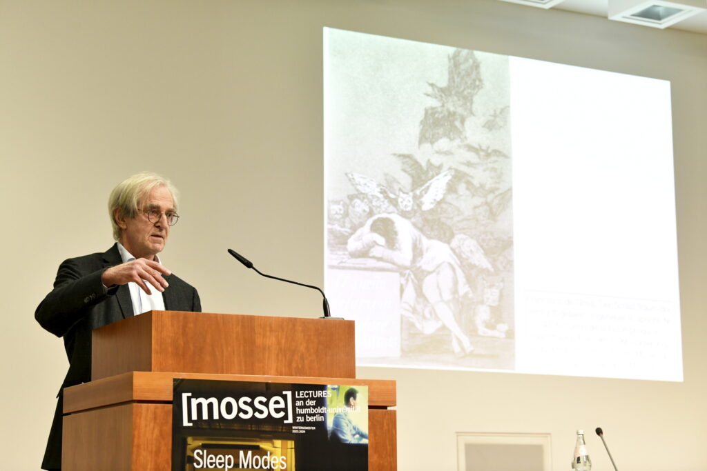 Hartmut Böhme während seines Vortrags | Mosse Lecture von Hartmut Böhme | © Niels Leiser für Mosse Lectures