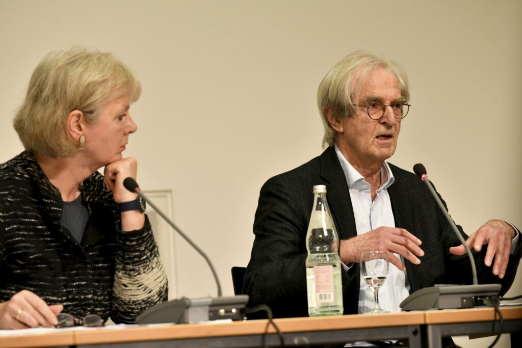 Ulrike Vedder und Hartmut Böhme im Gespräch | Mosse Lecture von Hartmut Böhme | © Niels Leiser für Mosse Lectures