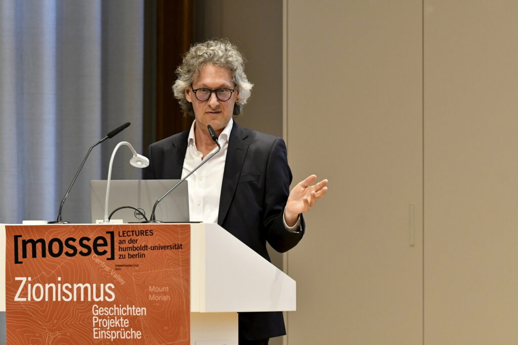 Marc David Baer während seines Vortrags | Mosse Lecture von Marc David Baer | © Niels Leiser für Mosse Lectures