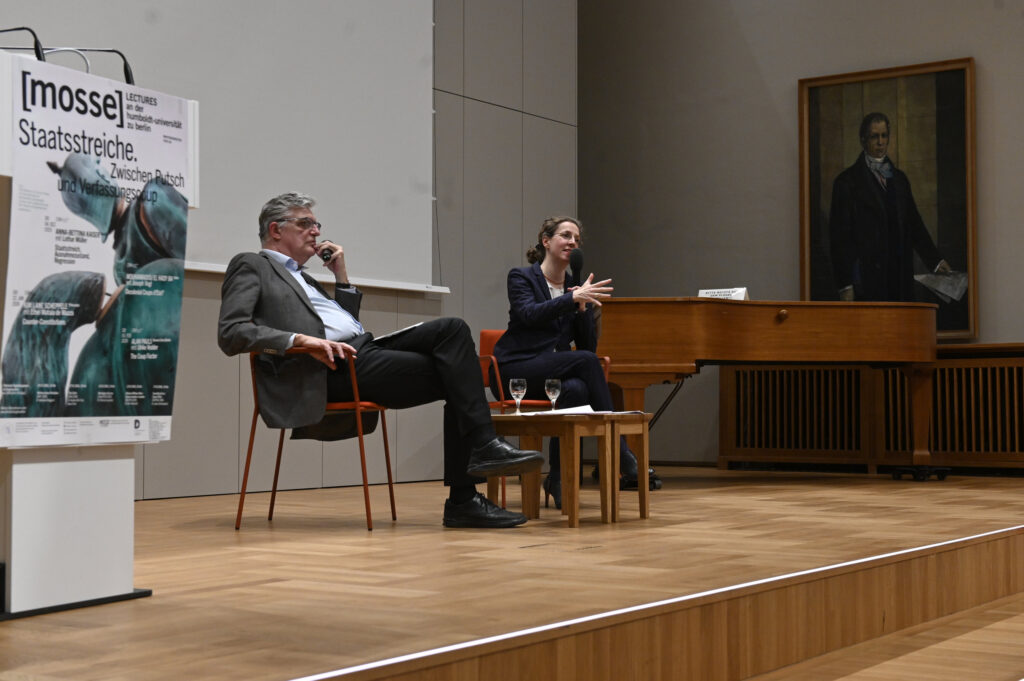 Anna-Bettina Kaiser im Gespräch mit dem Publikum | Mosse Lecture von Anna-Bettina Kaiser | © Niels Leiser für Mosse Lectures
