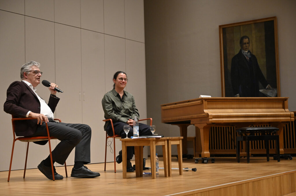 Sabine Müller-Mall und Lothar Müller im Gespräch | Mosse Lecture von Sabine Müller-Mall | © Niels Leiser für Mosse Lectures